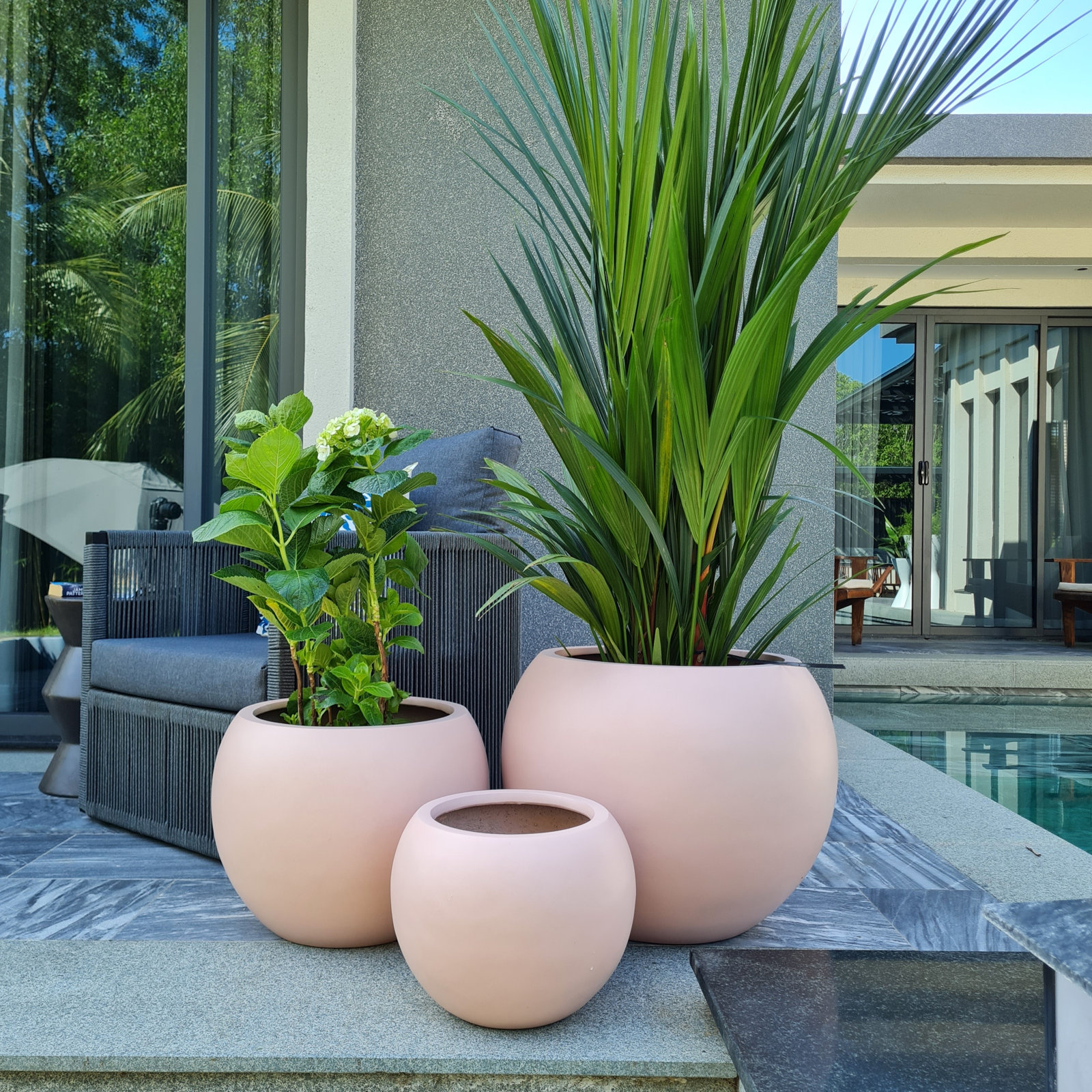 Dorlis 21" Pot Planter, 17" H x 21" W x 21" D, Terracotta Pink