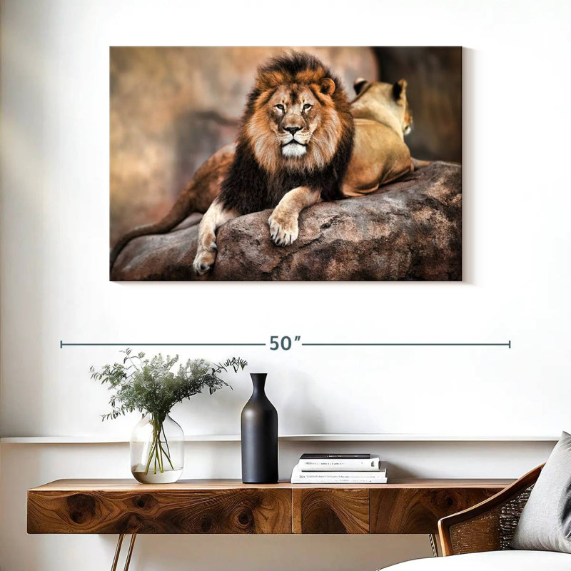 Brampt, roi des Lions, H 26 po x l 39 po