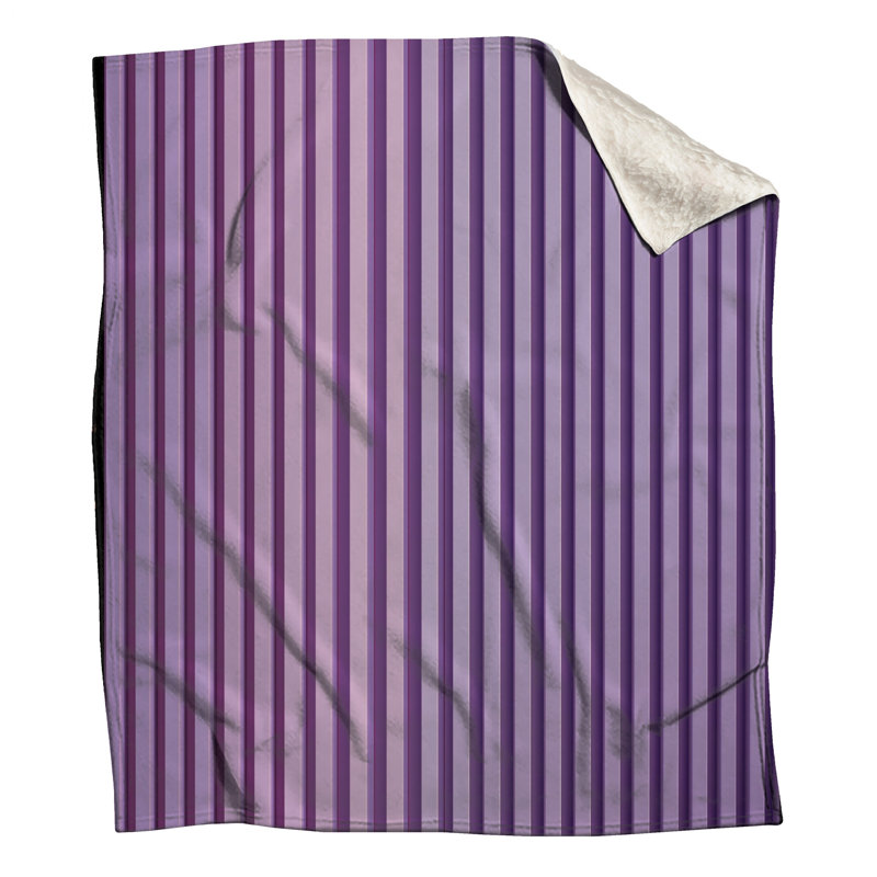 Purple Vertical Stripes Blankets, 60in W x 80in H