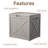35 Gallon Water Resistant Lockable Resin Deck Box(Light Brown)-122481015