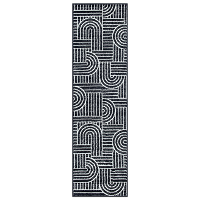Contemporary Stripe Arch Design Area Rug