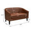 Petite causeuse rembourrée en similicuir Oscar-510454445