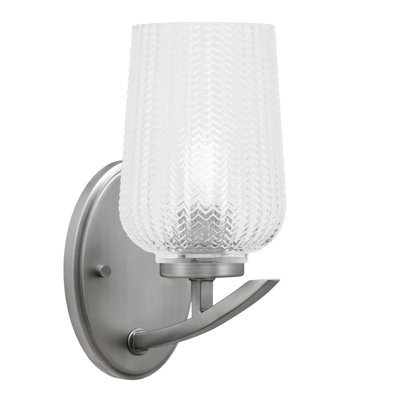 Kurve Downlight Wall Sconce With 5" Textured Glass