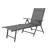 Hughe Outdoor Metal Chaise Lounge, Foldable and Assemble Free Outdoor Lounge Chair with 7-Position Adjustable Backrest, Patio Lounge Chair for Poolside, Dark Gra