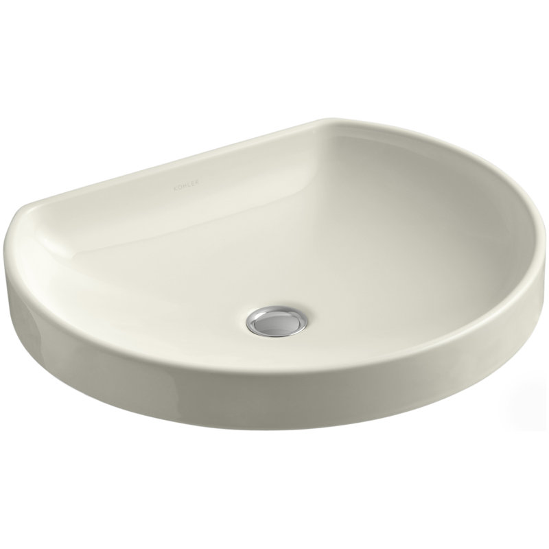 Lavabo de salle de bain vasque à poser en céramique Wading Pool®, Biscuit