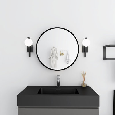30" X 30" Round Iron Medicine Cabinet With Mirror