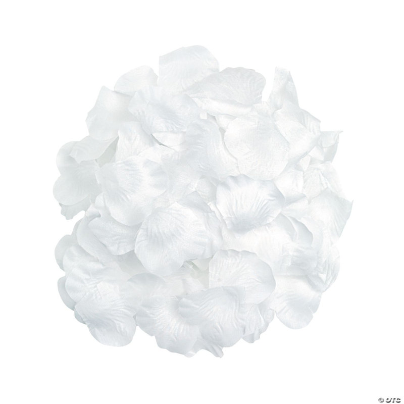 White Rose Petals, White, 7" H x 6.2" W x 1.52" D