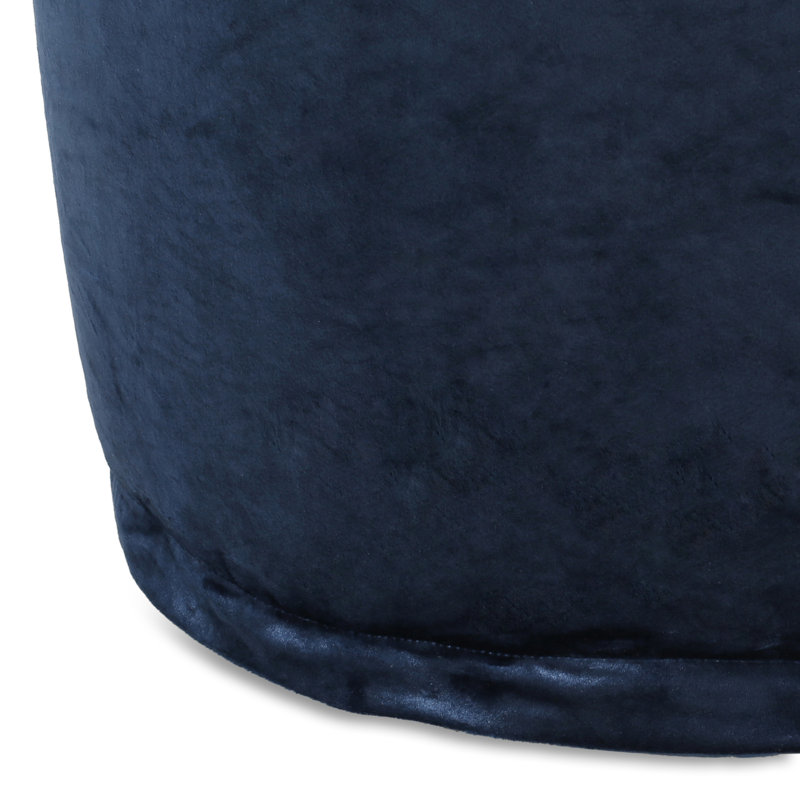 Pouf Shimon, bleu cobalt, Tissu, Bleu, Bleu