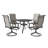 Atayurt 5-Piece Swivel Chairs and Round Table Set（Limited Time Free Umbrella）-1269219074