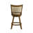 Aiden Modern Farmhouse Swivel Wood Counter Height Kitchen Bar Stool In Sepia Brown Finish With Grey Fabric Upholstered Seat - Set Of 3-742533289-742533284-742533287