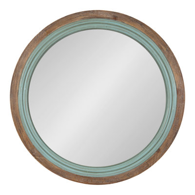 Stockham Round Wood Wall Mirror
