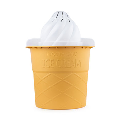 Nostalgia Swirl Cone Ice Cream Maker, 4 Quarts, Soft Serve Machine for Ice Cream, Frozen Yogurt