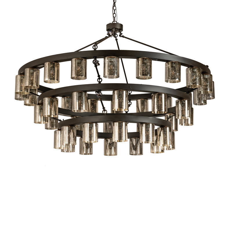 Lustre 70 lumières à trois niveaux 70 po