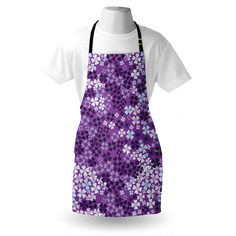 Tablier à fleurs lilas