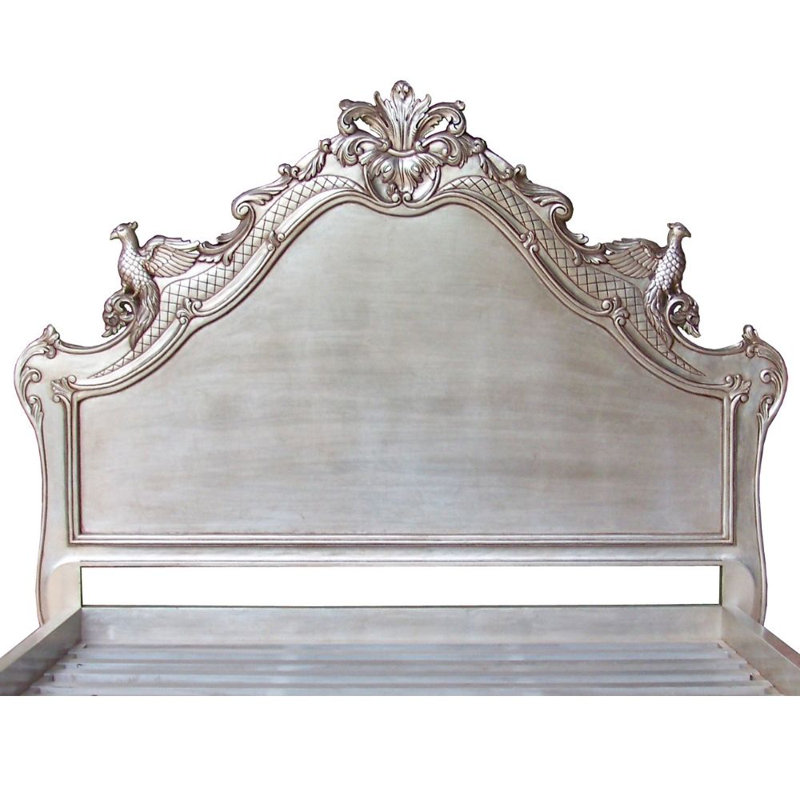 Baker Solid Wood Bed, Double (4'6), Gold