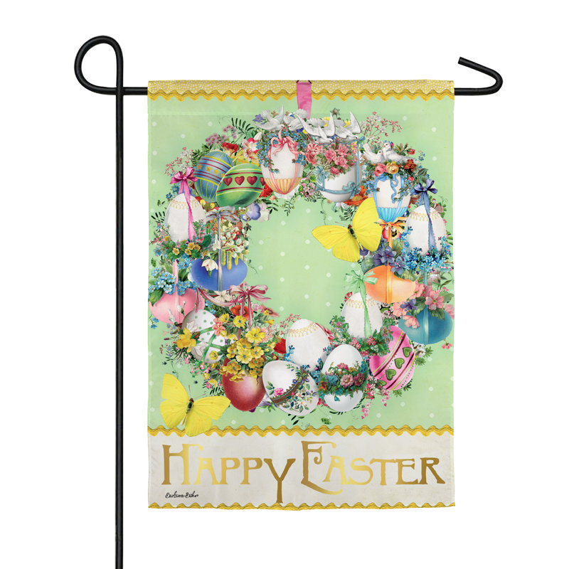 Double Sided 18'' H x 12.5'' W Polyester Easter Garden Flag