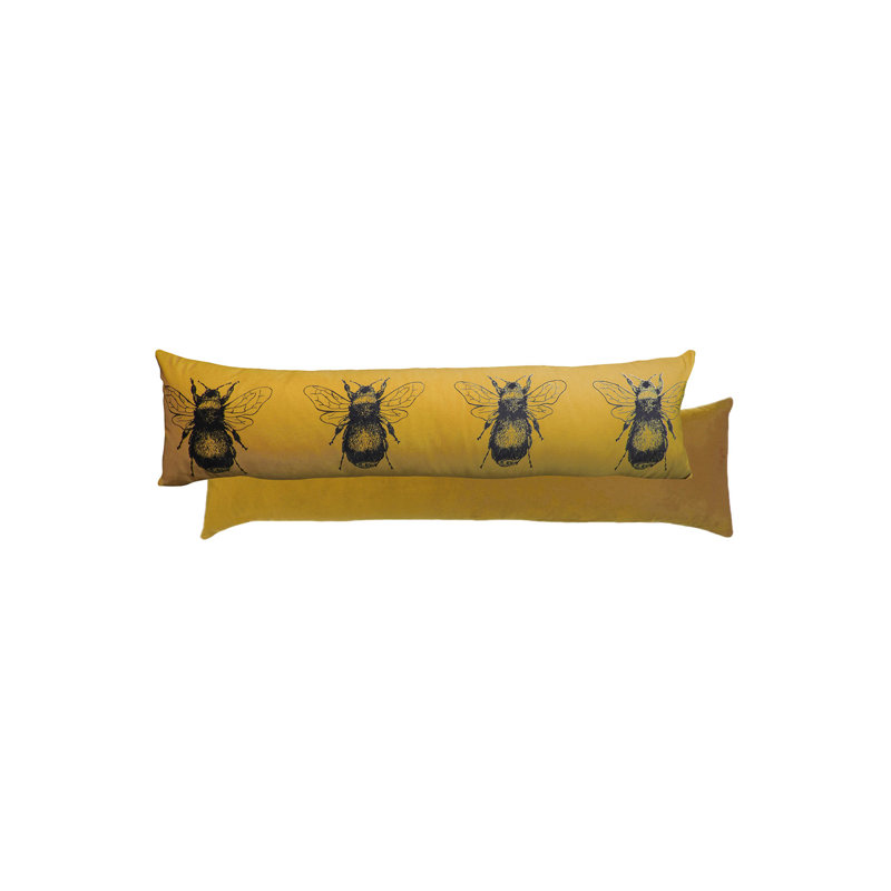 Gold Bee Rectangular Floor Cushion Cover, Gold