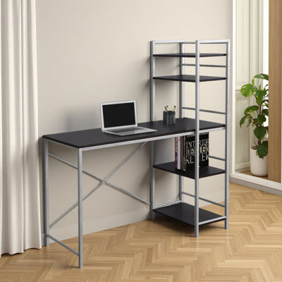 Bureau d'ordinateur, bureau personnel, ordinateur portable, tablettes de rangement, L 48 po, bureau