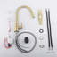 Robinet de cuisine tactile avec douchette extractible-117562952-117562951