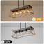 Lustre 5 lumières de style campagnard pour salle à manger finition chêne (ampoules non incluses)-1882811034