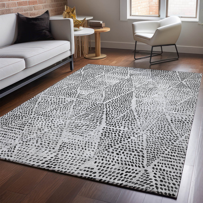 Tapis en étain de qualité supérieure lavable à la machine Cerrito AMF591, Rectangle 9 pi x 12 pi