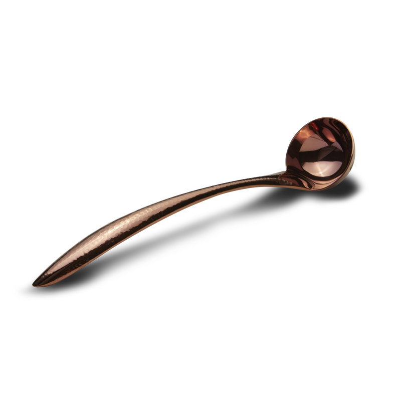 Stainless Steel Ladle, Hammered Finish Rose Gold