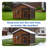 Solid Wood Outdoor Dog House with Cage-2016876327