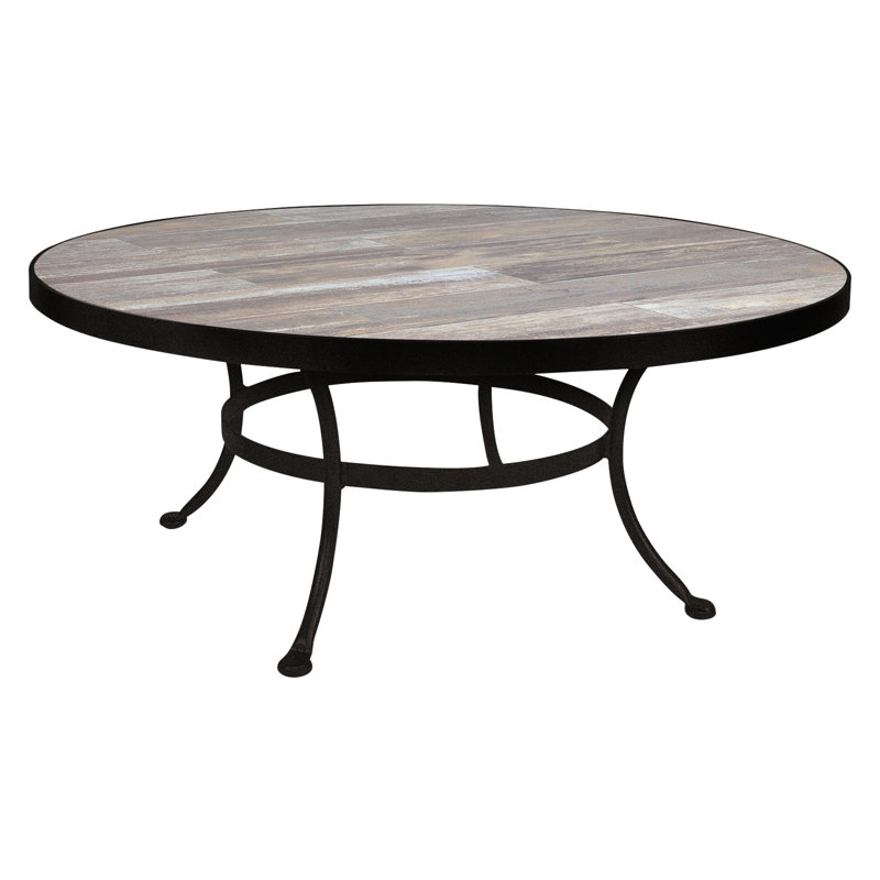Outdoor Round Coffee Table, Carbon Black, Venice Beach