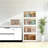 4 Layers 160Qt Stackable Storage Box With Wheels For Home Living Room Office Wardrobe Bathroom Kitchen White-2012986390