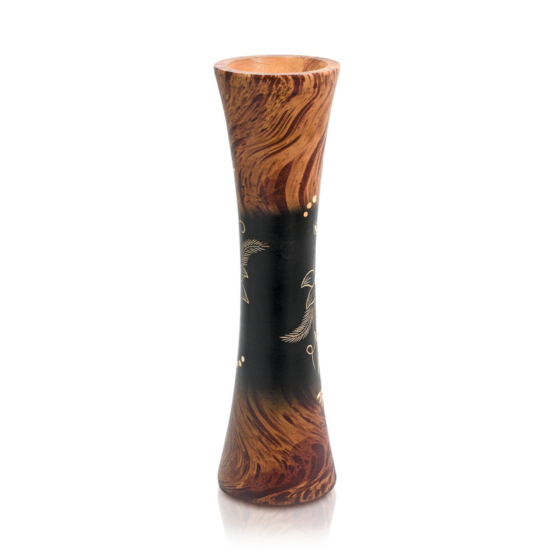 Vase en bois sculpté Elegant Curves