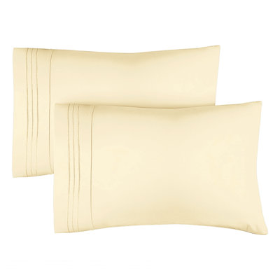 Microfiber Pillowcase Set of 2, Soft Double Brushed Pillow Covers, Breathable & Easy Care