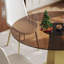 Table de salle à manger ronde de 53 pouces de luxe avec plateau en verre fumé, table de cuisine moderne pour 4 à 8 personnes, base en acier inoxydable doré et assemblage facile, table de petit-déjeuner peu encombrante pour les appartements