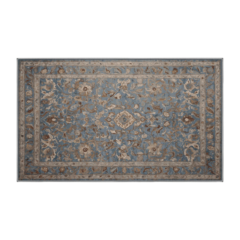Tapis gris soyeux et moelleux, Rectangle 2 pi x 3 pi