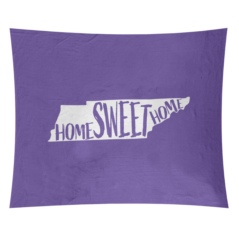 Tapisserie Home Sweet Tennessee, H 104 po x l 88 po, Mauve