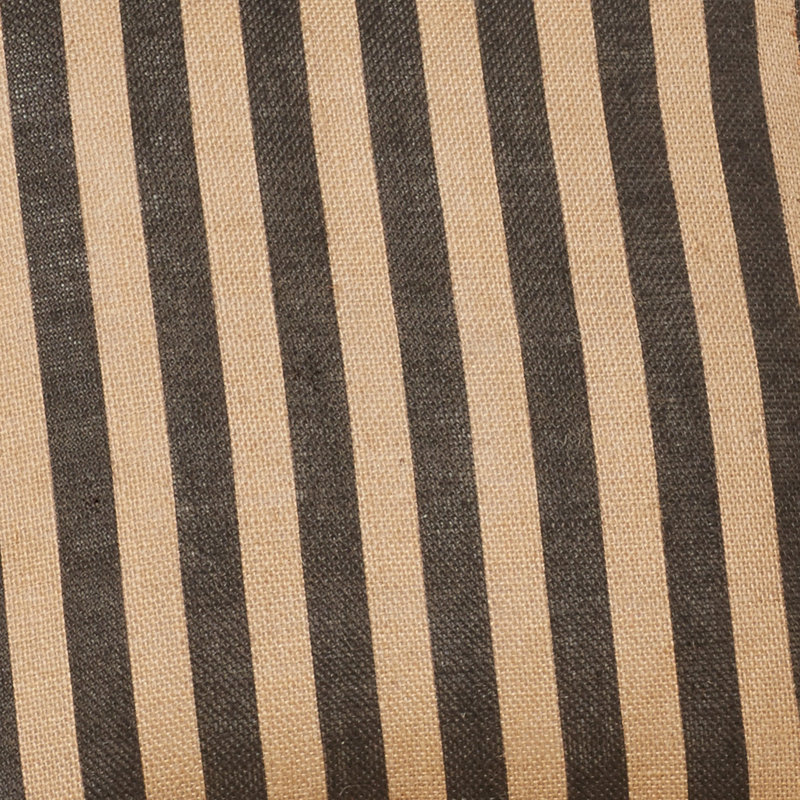 Stripe Jute / Sisal Reversible Throw Pillow