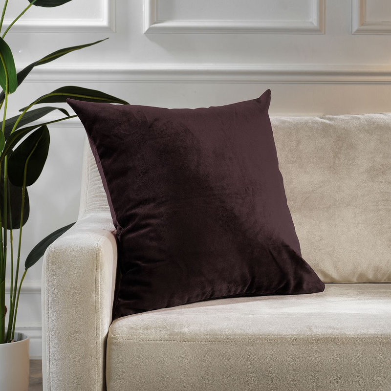 Housse de coussin en velours mat 1pc, Square 16", Glace à la framboise