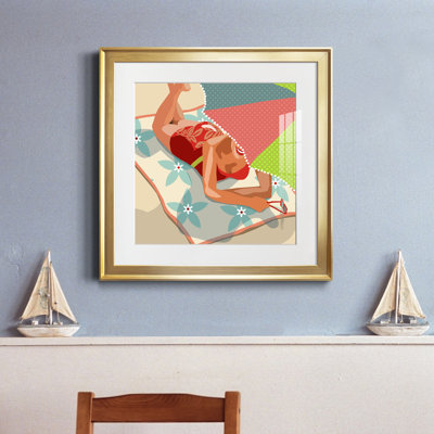 Beach Beach II - peinture encadrée