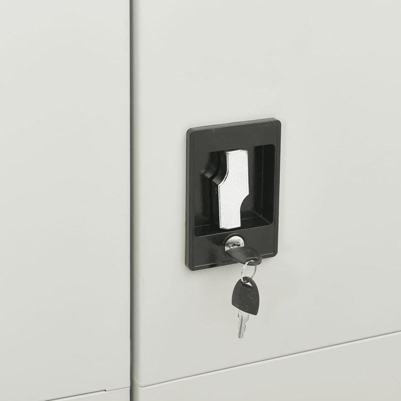 Locker Cabinet 90x40x180 cm Steel, Light Grey