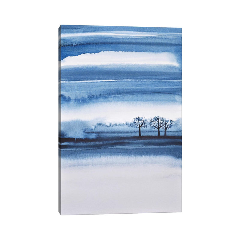 Winter Trees Abstract by Lesia Binkin - Wrapped Canvas Gallery-Wrapped Canvas Giclée, 20.32 cm H x 30.48 cm W