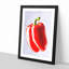 Lone Red Bell Pepper - Picture Frame Graphic Art Print-56853063-56853064