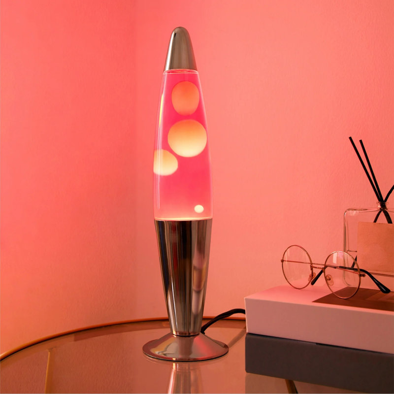 16" Wax Motion Volcano Lamp, Pink, Rose Gold