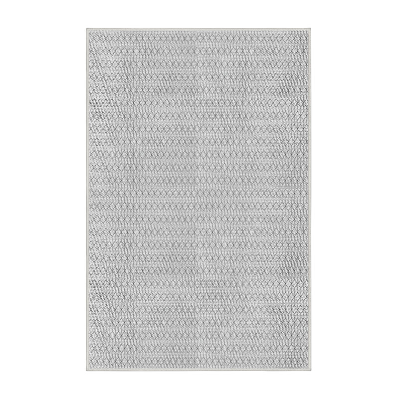 Tapis décoratif gris à motif géométrique Richie, Rectangle 8 pi x 12 pi