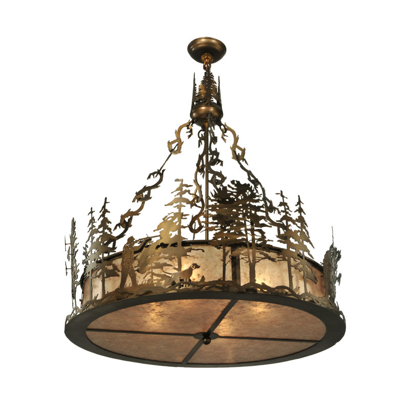 Rustic Lodge 4 - Light Glass Chandelier