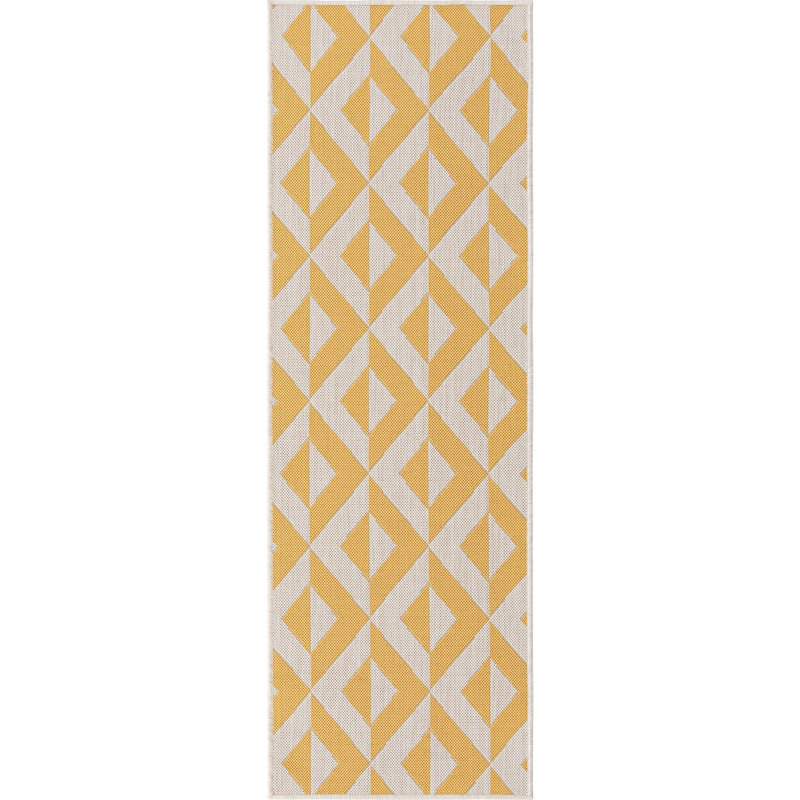 Geometric Indoor / Outdoor Rug, Runner 2' x 6'
