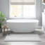 Tapis pour salle de bain réversible 100% coton 20 x 30 po gris 3000 g / m² - Doux et fonctionnel, lavable à la machine, facile à nettoyer, antidérapant recommandé-1895427426