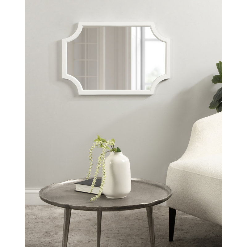 Miroir d'appoint Mertztown Glam, Blanc, 30 po x 20 po