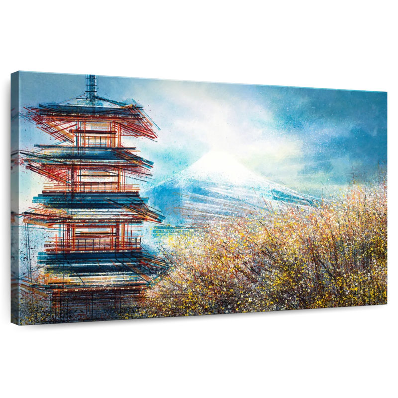 Adella, Japon - Mont Fuji en automne, H 16 po x l 24 po
