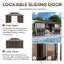 Pavillon de jardin 12 po x 16 po, véranda entièrement fermée avec portes coulissantes verrouillables, pavillon de jardin à toit double en acier galvanisé, solarium de patio à cadre en aluminium pour la cour arrière-129167806