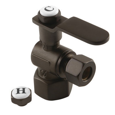 Kingston Brass CA4310ORB Whitaker 1/2" FIP X 3/8" O.D. Comp Angle Stop Valve, Oil Rubbed Bronze