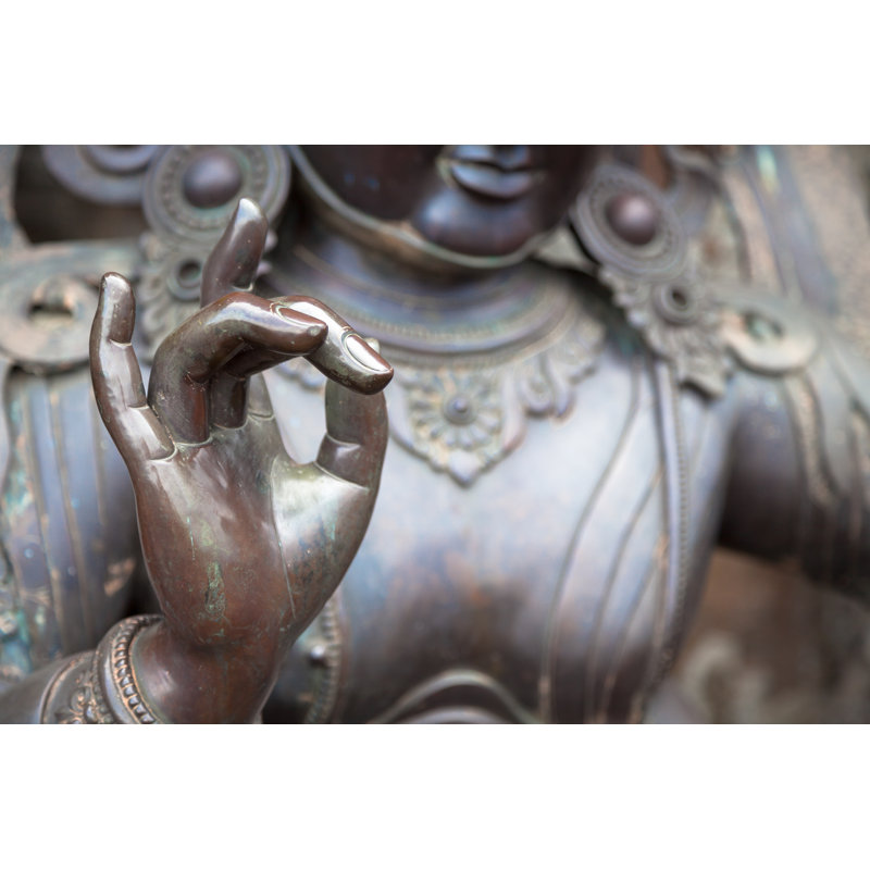 Buddha Statue - Wrapped Canvas Print, 81cm H x 122cm W x 3.8cm D